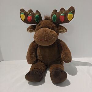 Build A Bear Hal the Moose Christmas Lights Antlers 14" Plush